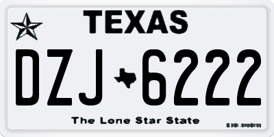 TX license plate DZJ6222