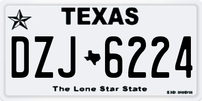 TX license plate DZJ6224
