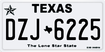 TX license plate DZJ6225