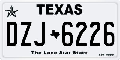 TX license plate DZJ6226