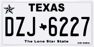 TX license plate DZJ6227