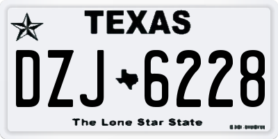 TX license plate DZJ6228