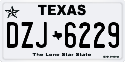 TX license plate DZJ6229