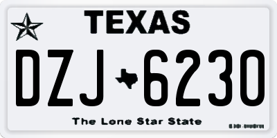 TX license plate DZJ6230