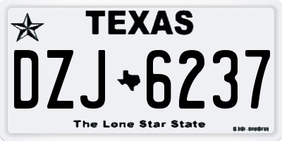 TX license plate DZJ6237