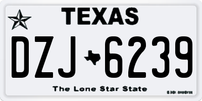TX license plate DZJ6239