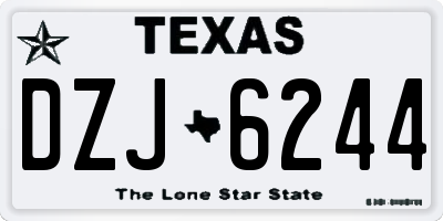 TX license plate DZJ6244