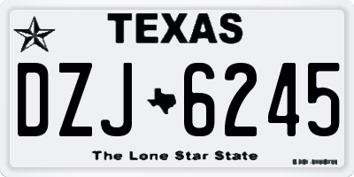 TX license plate DZJ6245