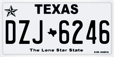 TX license plate DZJ6246