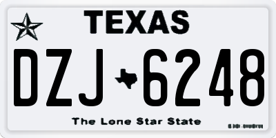 TX license plate DZJ6248