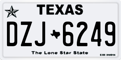 TX license plate DZJ6249