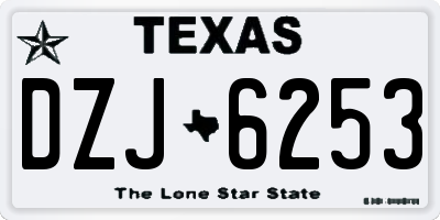 TX license plate DZJ6253