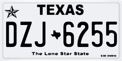 TX license plate DZJ6255