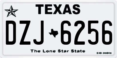 TX license plate DZJ6256