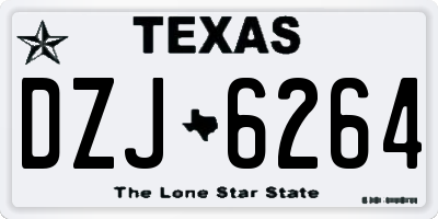 TX license plate DZJ6264