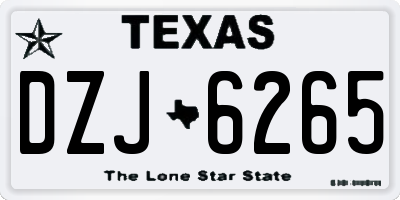 TX license plate DZJ6265
