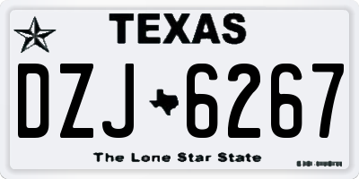 TX license plate DZJ6267