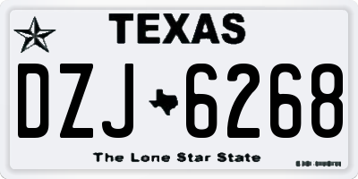 TX license plate DZJ6268