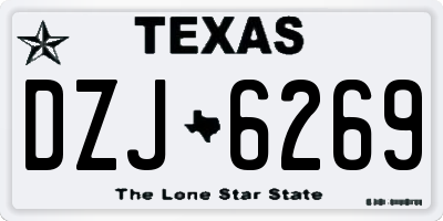 TX license plate DZJ6269