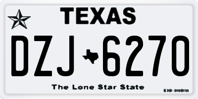 TX license plate DZJ6270