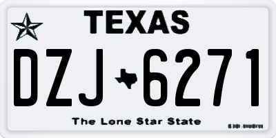 TX license plate DZJ6271