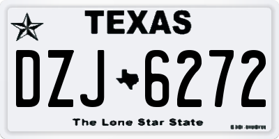 TX license plate DZJ6272