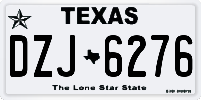 TX license plate DZJ6276