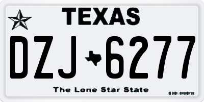 TX license plate DZJ6277