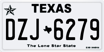 TX license plate DZJ6279