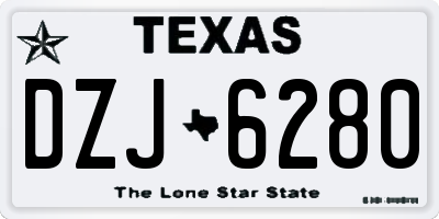 TX license plate DZJ6280