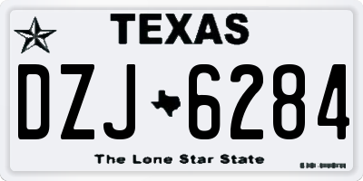 TX license plate DZJ6284