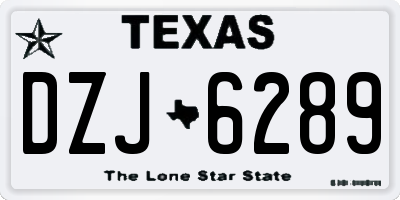 TX license plate DZJ6289