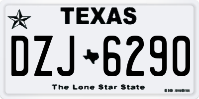 TX license plate DZJ6290