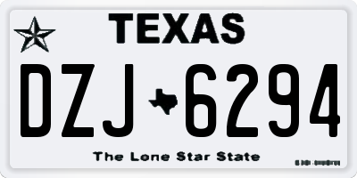 TX license plate DZJ6294