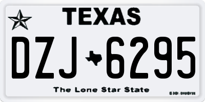 TX license plate DZJ6295