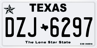 TX license plate DZJ6297