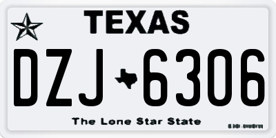 TX license plate DZJ6306