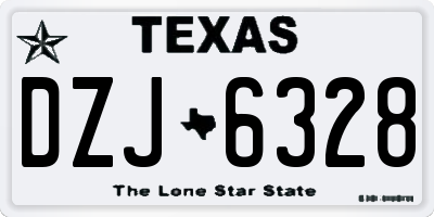 TX license plate DZJ6328