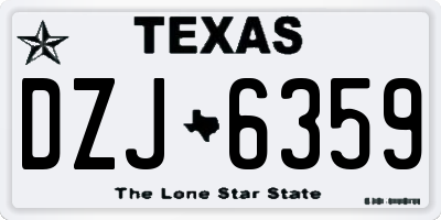 TX license plate DZJ6359