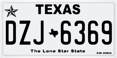 TX license plate DZJ6369