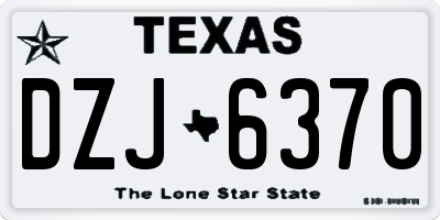 TX license plate DZJ6370