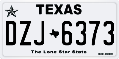 TX license plate DZJ6373