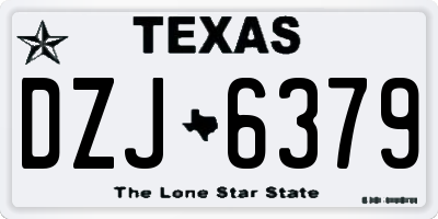 TX license plate DZJ6379