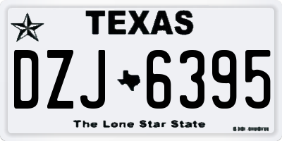 TX license plate DZJ6395