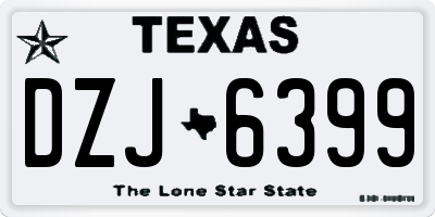 TX license plate DZJ6399