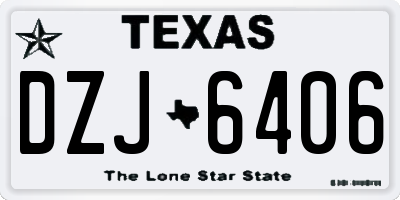 TX license plate DZJ6406