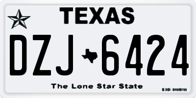 TX license plate DZJ6424