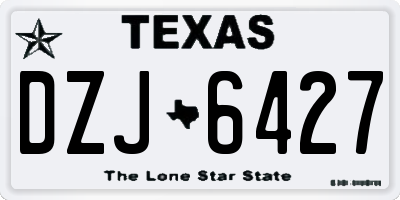TX license plate DZJ6427