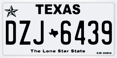 TX license plate DZJ6439
