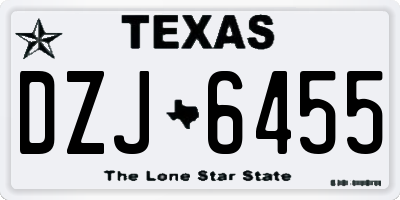 TX license plate DZJ6455